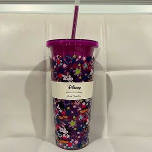 Vera Bradley x Disney 24oz tumbler featuring Mickey and Minnie